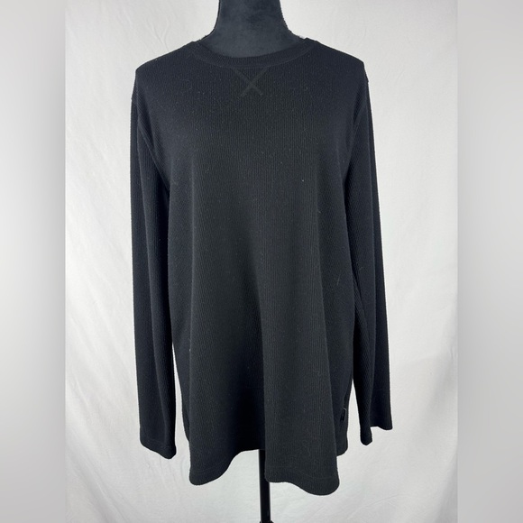 Eddie Bauer Other - Eddie Bauer Black Long Sleeve Waffle Knit Thermal Sleep Shirt